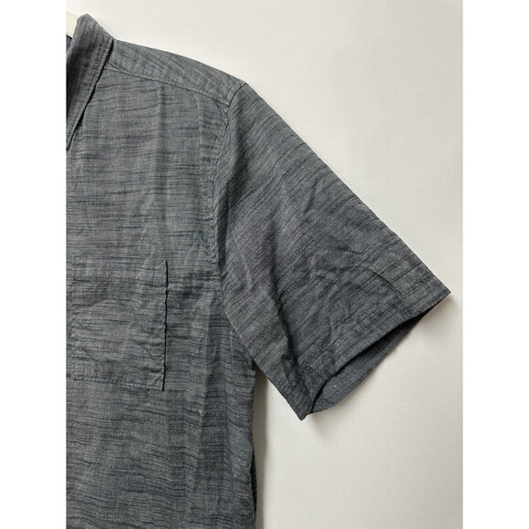 Roark Revival Shirt Mens Large Gray Short Sleeve Button Down Pocket Western USA - Picture 5 of 14